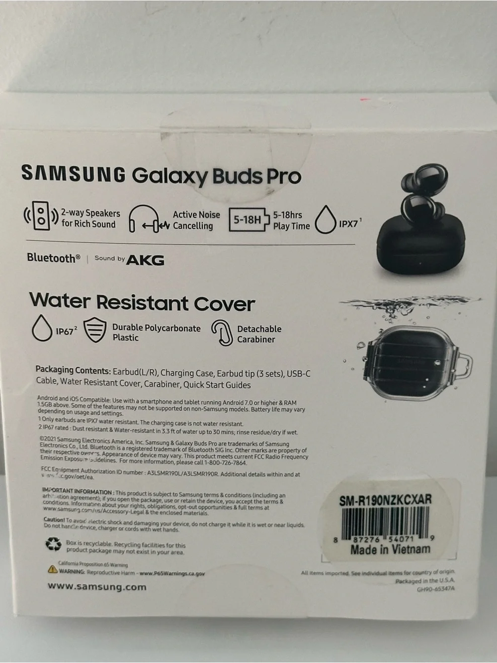 Samsung Galaxy Buds Pro Noise Canceling Bluetooth Earbuds True Wireless - Black